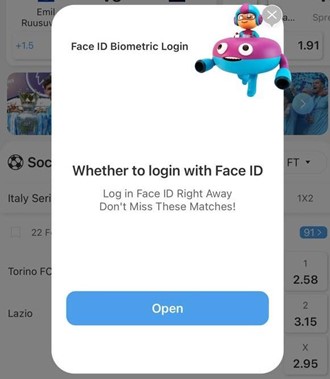 An image showing a person setting up Face ID Biometric Login on their device